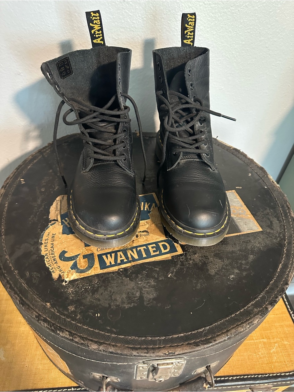 Dr. Martens Black Lace-Up Leather Combat Boots